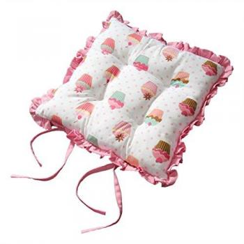Cojín Decorativo para Silla 40x40 cm Lunares Rosas