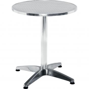 Round Table with Aluminum Frame and Top - Plaza Collection