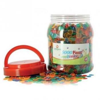 Jetons de Loto 5000 – 15 mm, Couleurs Variées, Plastique Transparent – Kit Jeu Bingo