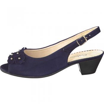 Gabor Eleganz 26.574‑36 Damen Sandalette in Blau mit weitem H‑Profil