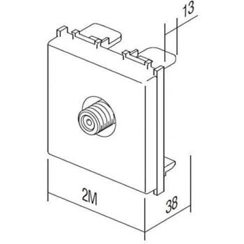 TEM Serie Modul Steckdosen SOCKET TV BASIC0dB 2M PW, Automatisierung Zubehör