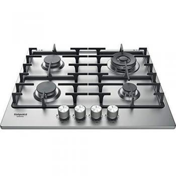 Hotpoint PPH 60G DF/IX Piano Cottura Gas 4 Fornelli 60 cm Acciaio inossidabile