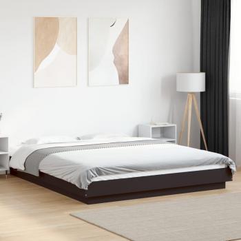 Estructura de cama madera de ingeniería negra 150x200 cm Vidaxl