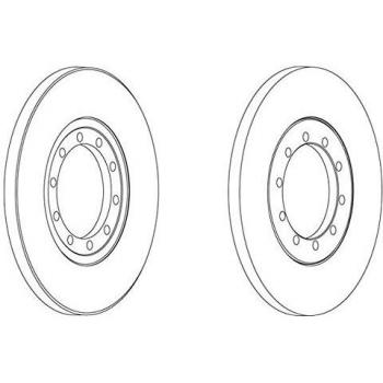 FERODO Disque de frein plein DDF1537 pour TRANSIT MK-7