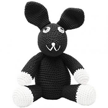 NatureZOO Peluche de ganchillo conejo negro
