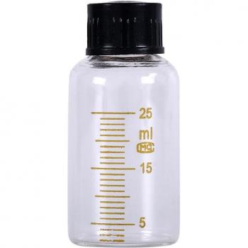 25ml Graduated Glass Sample Vial with Black Screw Cap