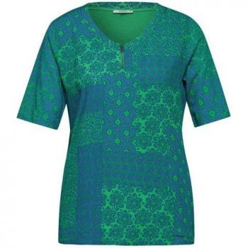 Patchwork Print Shirt von Cecil - Damenmode in Grün