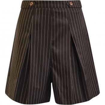 Short Marin Rayé Banned Retro - Style Rockabilly - Femme - XS à XL - Marron