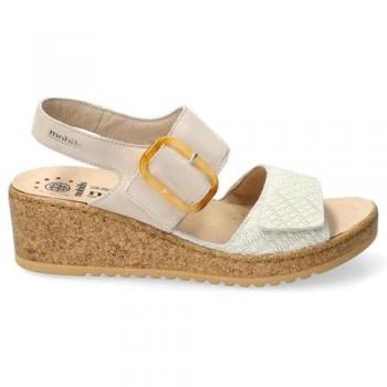 Sandalia Offwhite Mephisto NASMA con Velcro