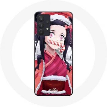 Pokrowiec Maniacase na Samsung Galaxy A32 4G Anime Demon Slayer Kamado Nezuko Bożonarodzeniowy