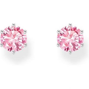 THOMAS SABO Silver Pink Zirconia Brilliant Cut Stud Earrings