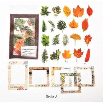 Mr.Paper 45-Piece Decorative Sticker Set for Journals - 6 Designs: Butterfly, Mushroom, Flower, Planet, Leaf, Scrapbooking Planner Labels