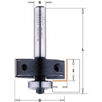 Fraise Feuillure P.A.J. H.M. S = 8 mm D = 34,9 × 12 mm Z2 Dr