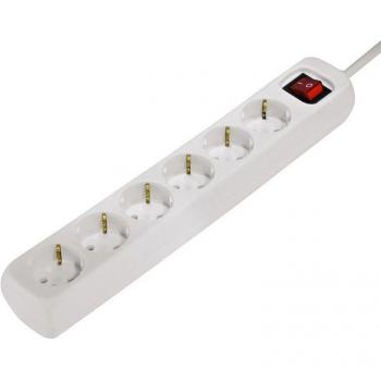 Multipresa 6 Porte Schuko Hama Technics 1,4 M Bianca