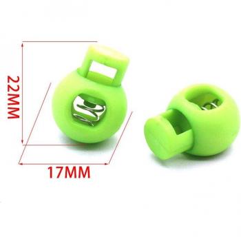 10PCs Plastic Ball Round Cord Lock Spring Stopper Clip