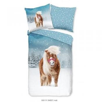 Good morning Kinderbettwäsche »Sweet Winter Horse«, Biber, 135x200