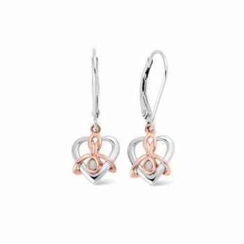 Dwynwen Silver and Opal Drop Earrings