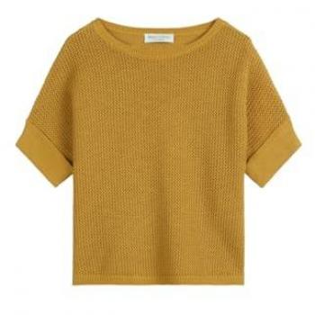 Marc O’Polo Gelb Netzpullover Damen – Größe L