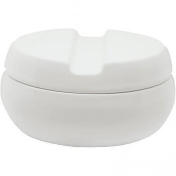 Caja de Algodón Spirella Cerámica Blanca Brillante 18,6 x 5 cm – Elements