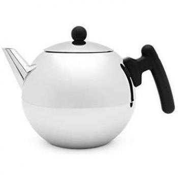 Bredemeijer Double Wall Teapot Bella Ronde 1.2L Polished Steel