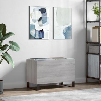 VIDAXL Mobile Porta Dischi Grigio Sonoma 74,5x38x48 Legno Multistrato