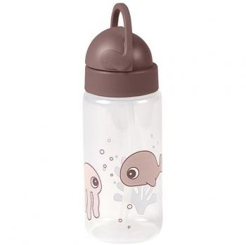 Done by Deer™ Trinkflasche mit Strohhalm Sea friends in rosa