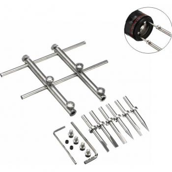 Boîte d’outils caméra : Clé à molette réglable 3‑pointes, ouverture plate
