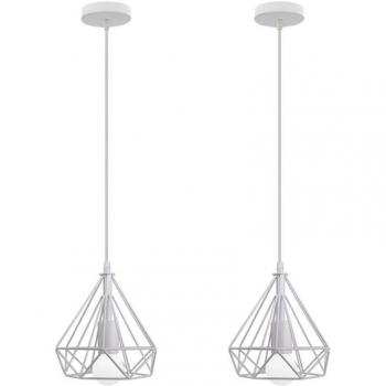 Vintage E27 Ceiling Lights - 2PCS Diamond Shape Pendant