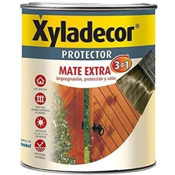 XYLADECOR-Protector Mate Extra 3 en 1 Teca 2,5 Ll-Protección duradera hasta 4 años