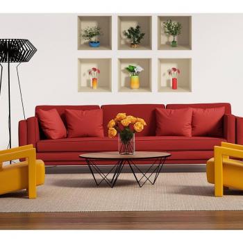 Vinilos 3D para Pared - Pack de 6 Flores y Plantas