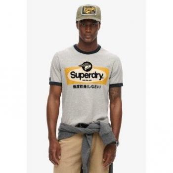 Superdry T-Shirt Homme Motif Core Ringer Gris Clair XL