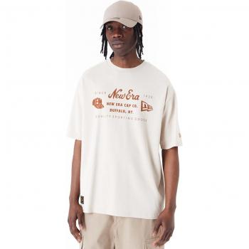 Camiseta New Era para hombre color beige