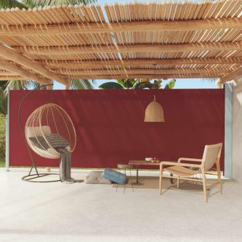 Carpa lateral retráctil para patio 200x600 cm color rojo