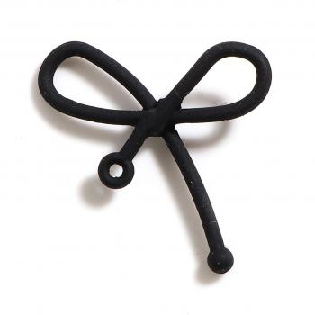 Colgante de Llave Heatr y Lazo Negro Mate, 10 Piezas para Joyería DIY