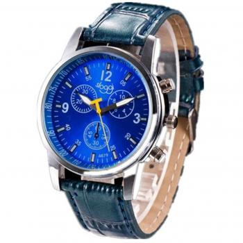 SKY ♥♥Promotion !!! 2017 hombre Relojes de pulsera de reloj de moda de moda de lujo de cocodrilo Faux cuero para 68 Movimiento