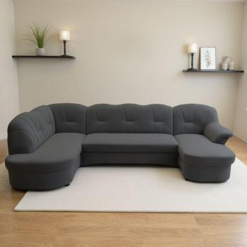 U‑Form Sofa Set “Flores” mit optionalem Bett und Federkern