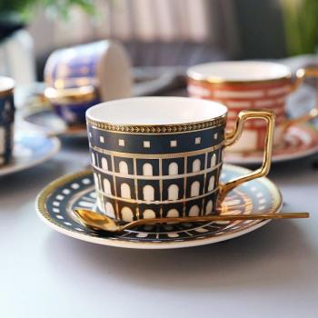 Tazas de Café de Cerámica con Borde Dorado para Café Turco
