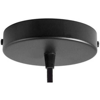 Rosone cilindrico in metallo nero 120 mm