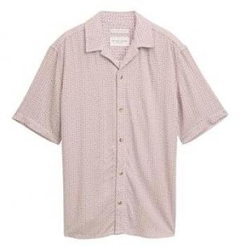 TOM TAILOR Herren Kurzarmhemd All-Over Print – 100% Viskose, regular fit