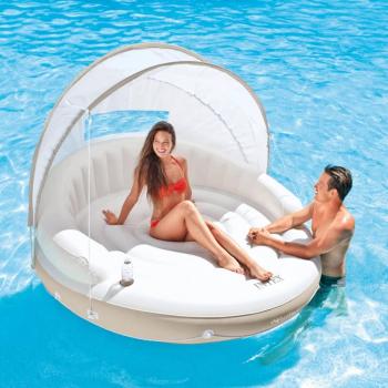 Salon flottant Intex 199x150 cm avec auvent
