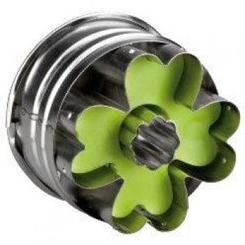 Coupe-Pâte pour Linzer en Fonte Argent 9 cm IBILI 774507 Trebol