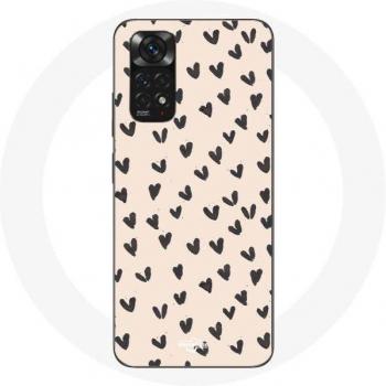 Xiaomi Redmi Note 11S Case with Abstract Black Hearts Design