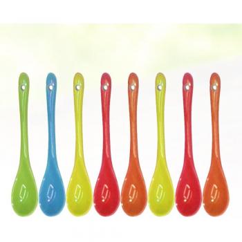 Set de 8 cuillères en céramique multi-fonction 13 cm (couleur aléatoire)