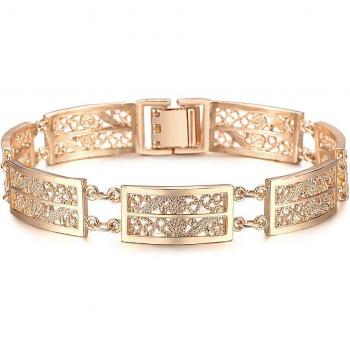 585 Rose Gold Floral Cut Out Bracelet for Girls