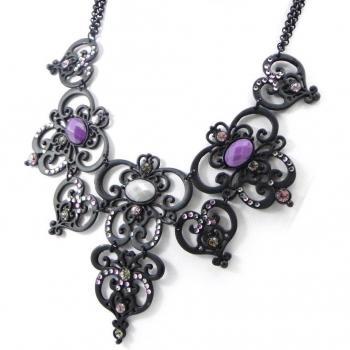Collier Sissi Viola e Nero