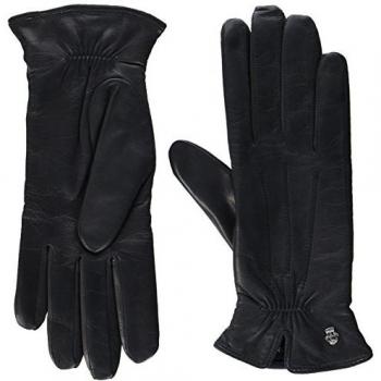Roeckl Navy Ruffled Gloves for Women - Size 6.5