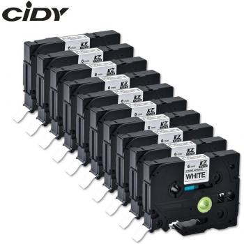 CIDY 10pcs TZe-S211 Strong Adhesive Label Tape