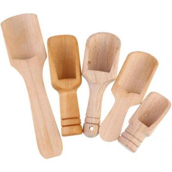 Cucharón de Sal y Café en Madera