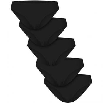 Ropa Interior Urban Classics – Slip Negro 5 Unidades para Mujer