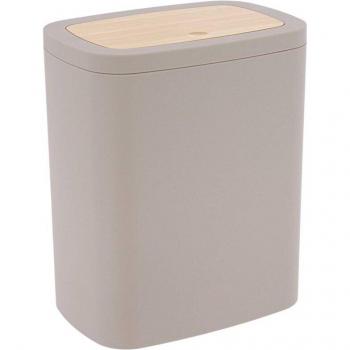 Bidone per Rifiuti in ABS+PVC con Fibra di Bambù 5 L – Beige Tendenza